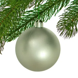 Matte Silver Ball Ornaments