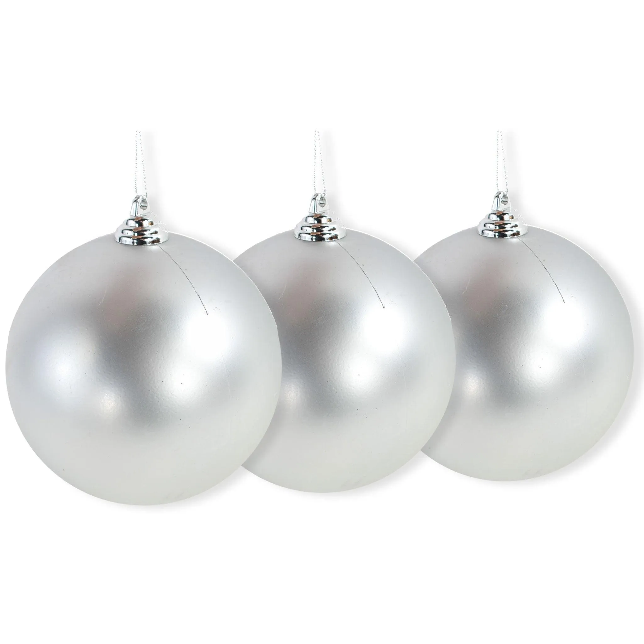 Matte Silver Ball Ornaments