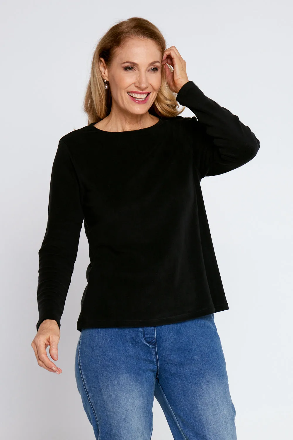 Micro Fleece Top - Black