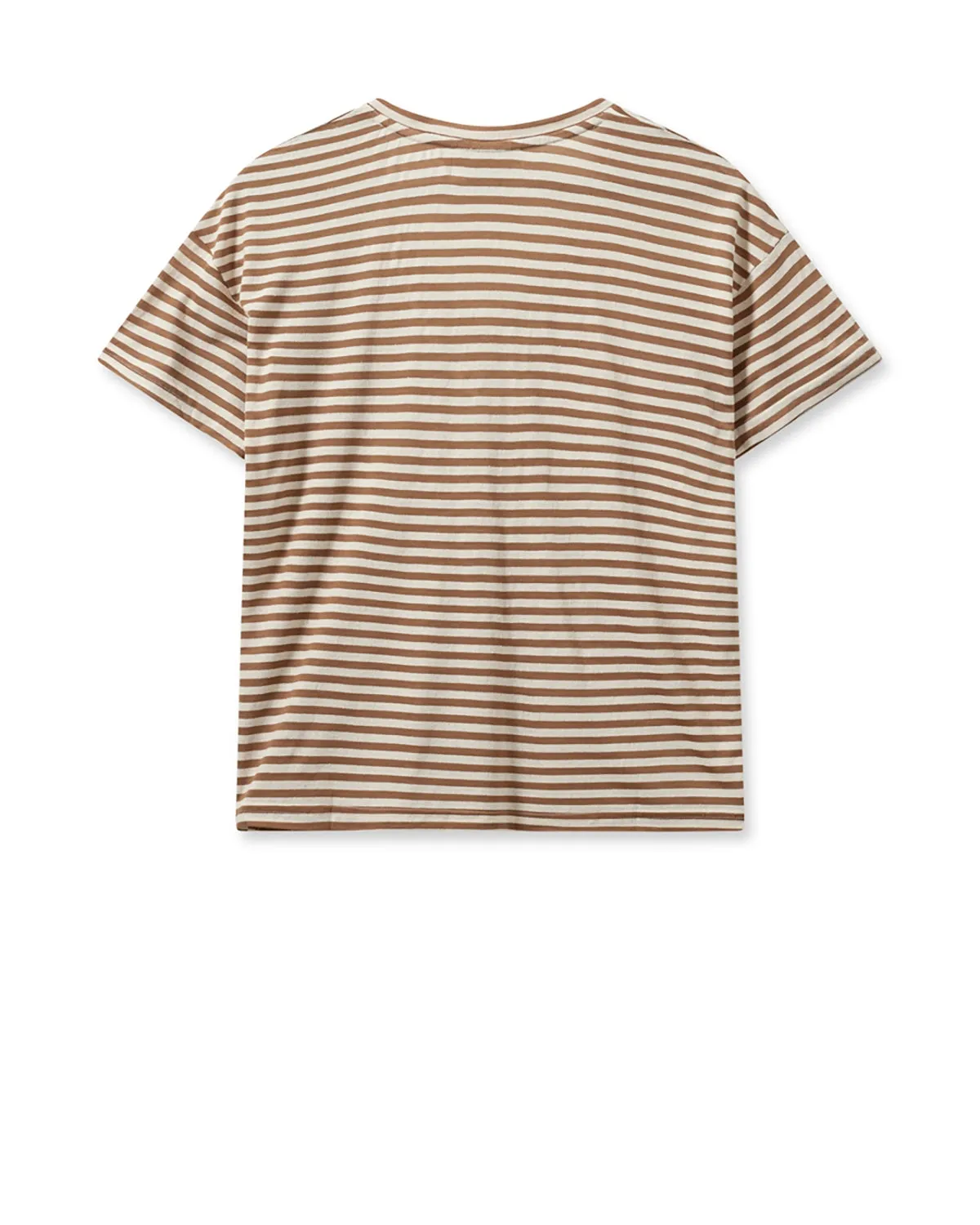 MOS MOSH | JILL V-SS STRIPE TEE | CINNAMON SWIRL