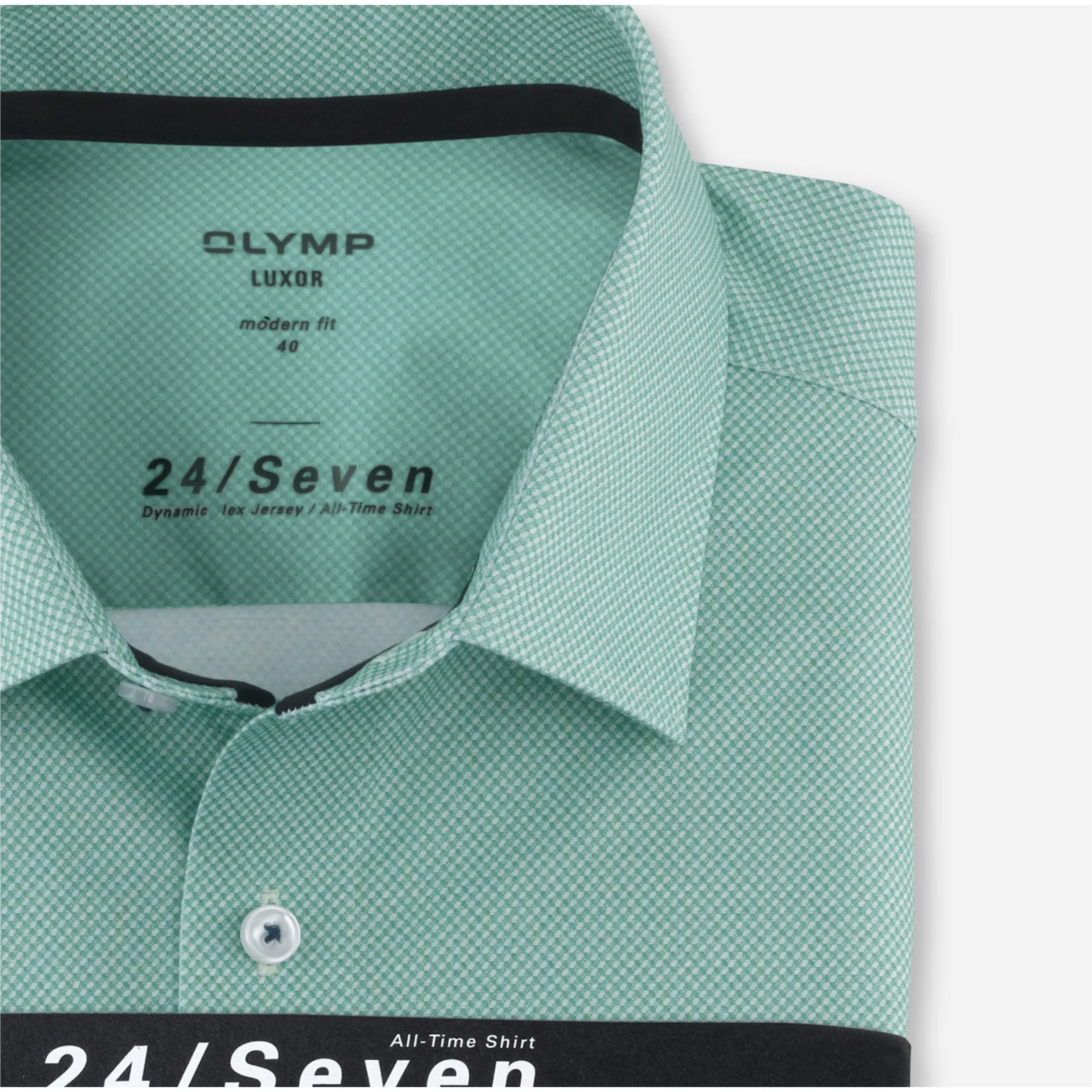 Olymp 1252 24/Seven Dynamic Modern Fit Super 4 Way Stretch Short Sleeve Shirt