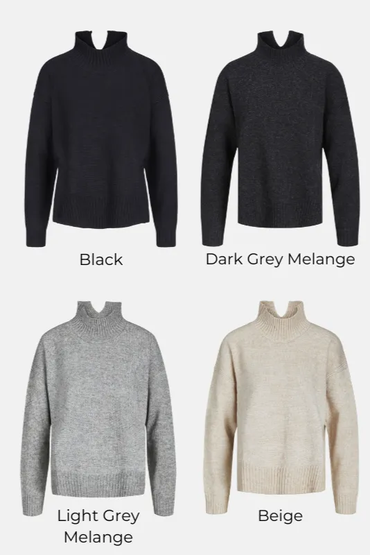 Oversized Knitted Polo-Neck Jumper - Package Deal (2 pcs.)