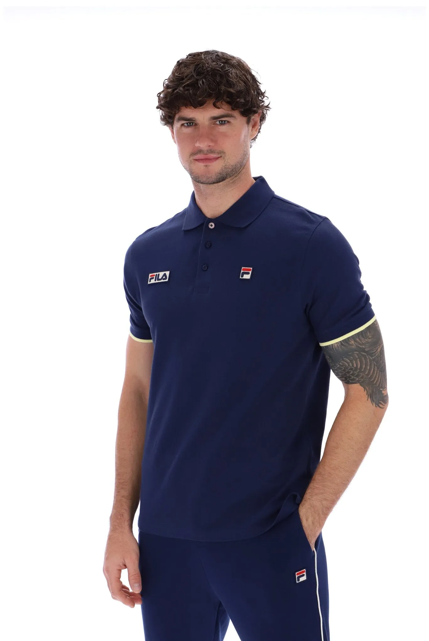 Pablo Three Button Tipped Rib Basic Polo