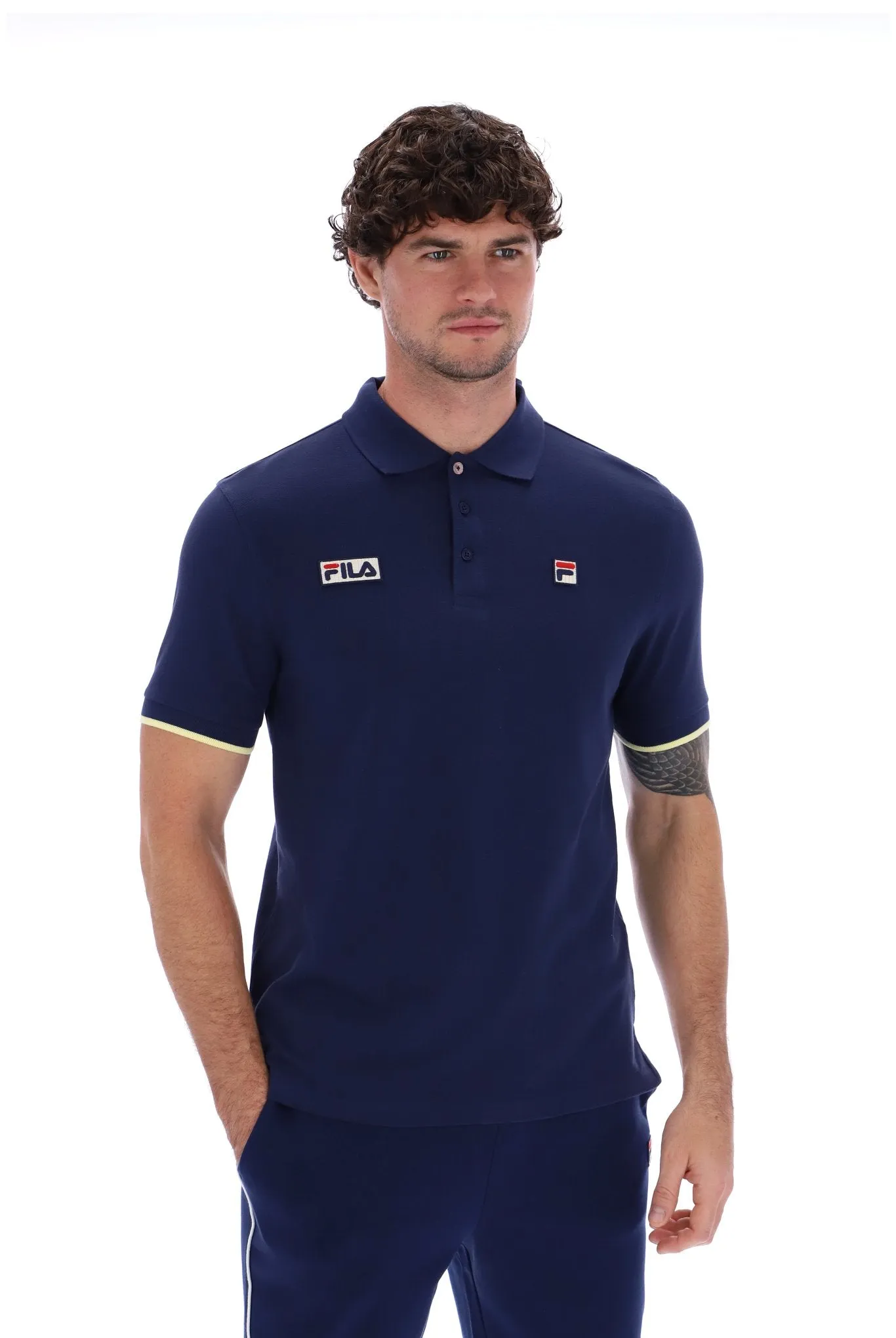 Pablo Three Button Tipped Rib Basic Polo