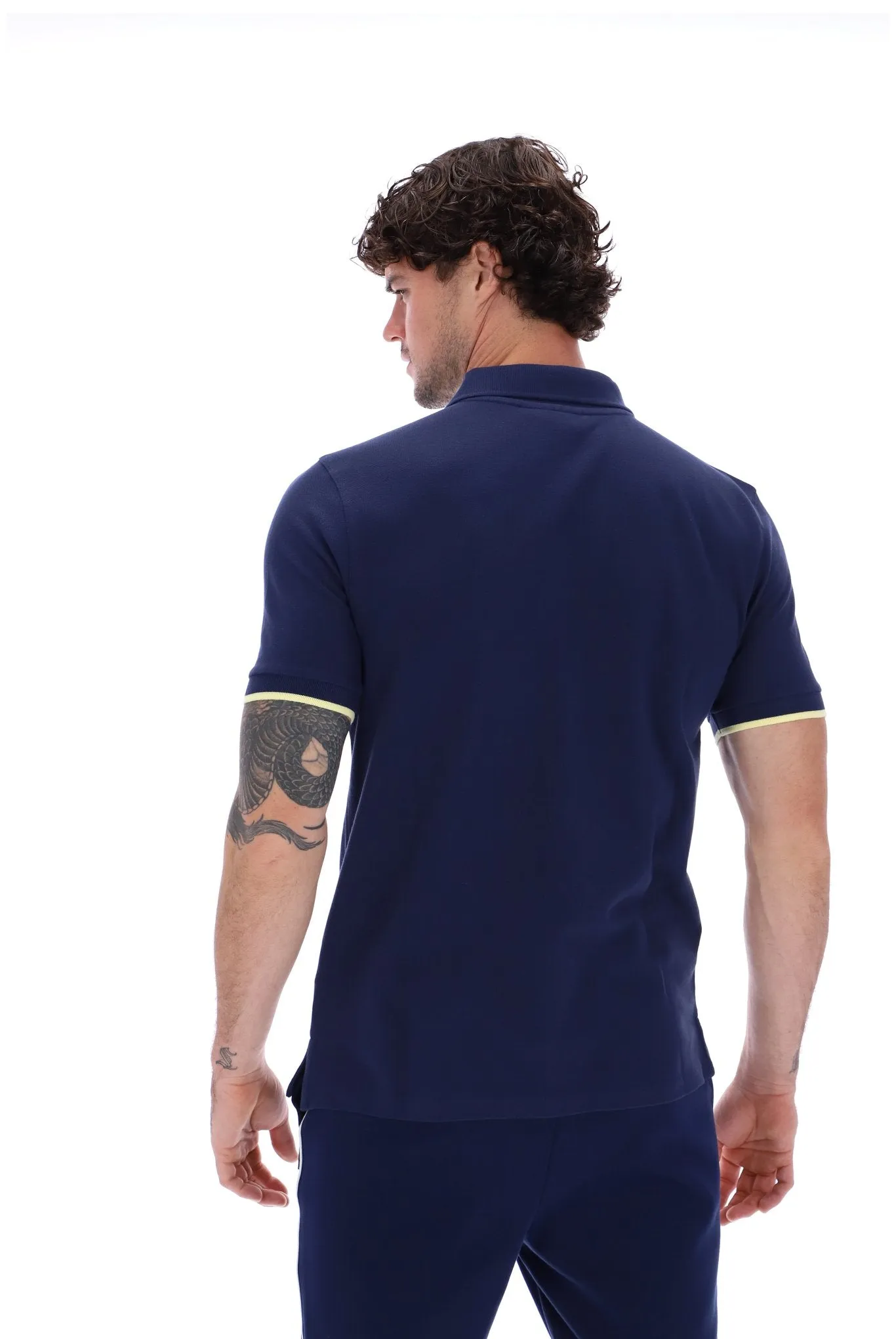 Pablo Three Button Tipped Rib Basic Polo