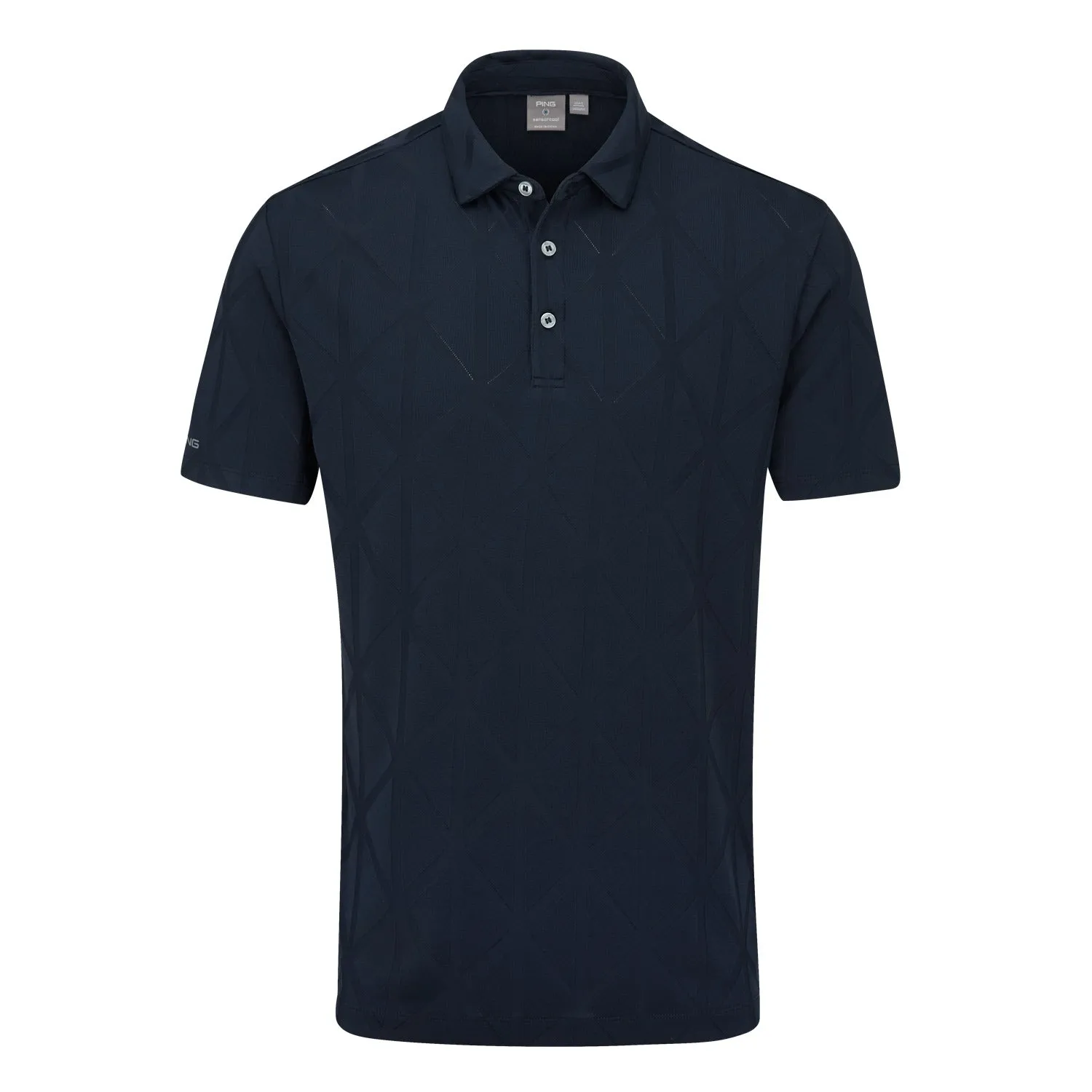 Ping Lenny Jacquard Golf Polo Shirt - Navy