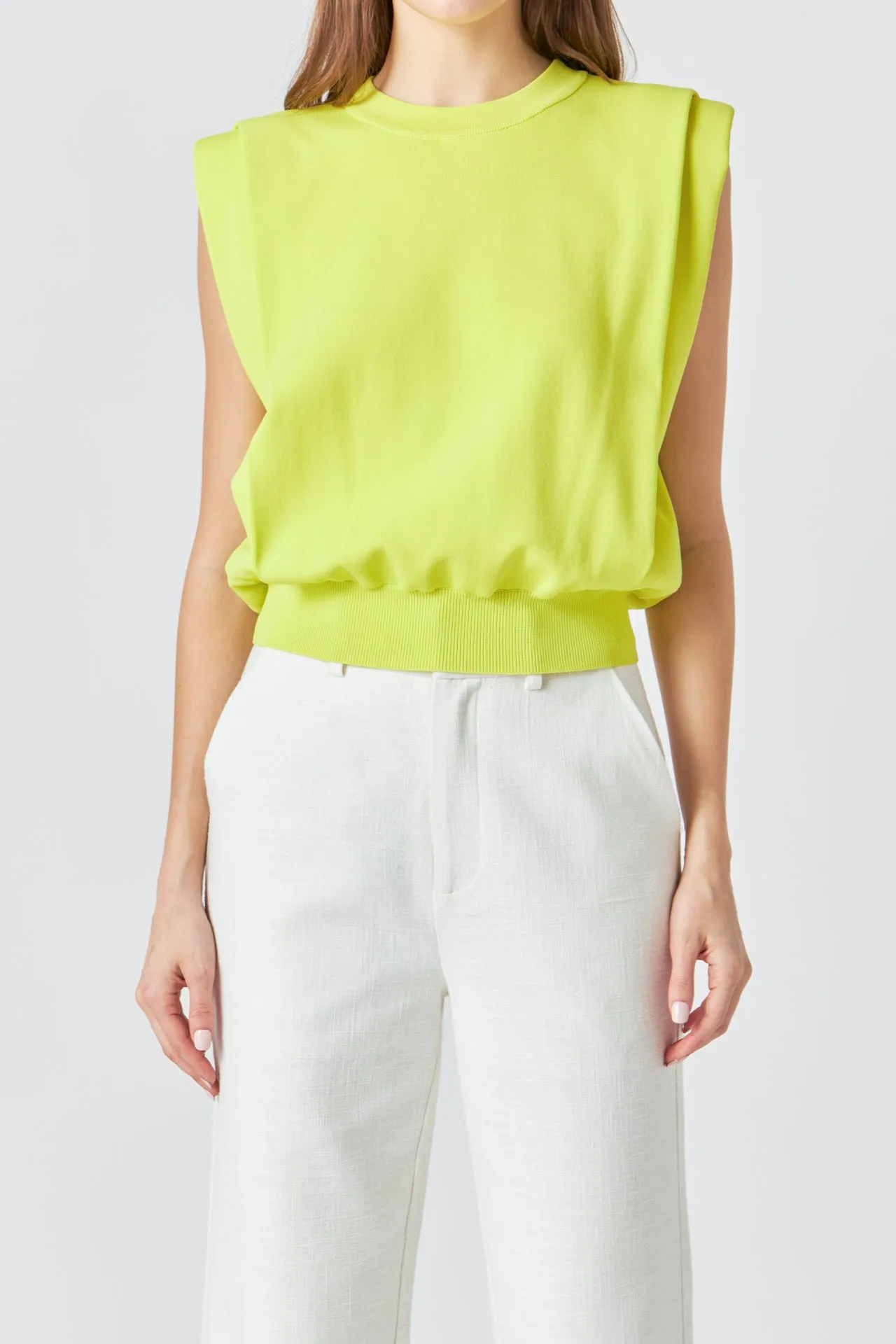 Powder Shoulder Sleeveless Top