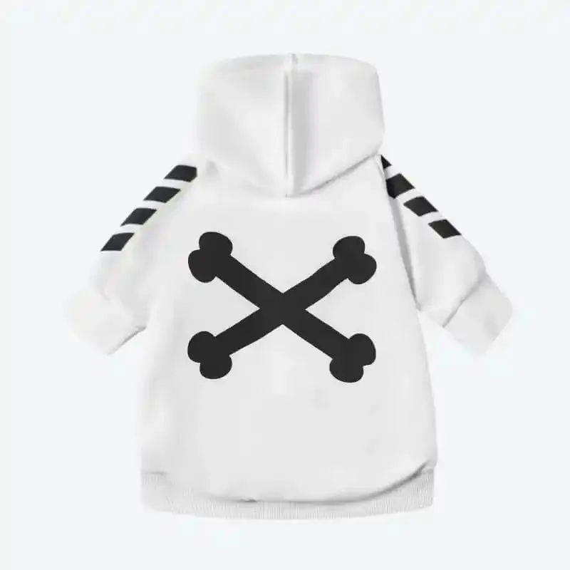 "WOOF" Dog Hoodie - White