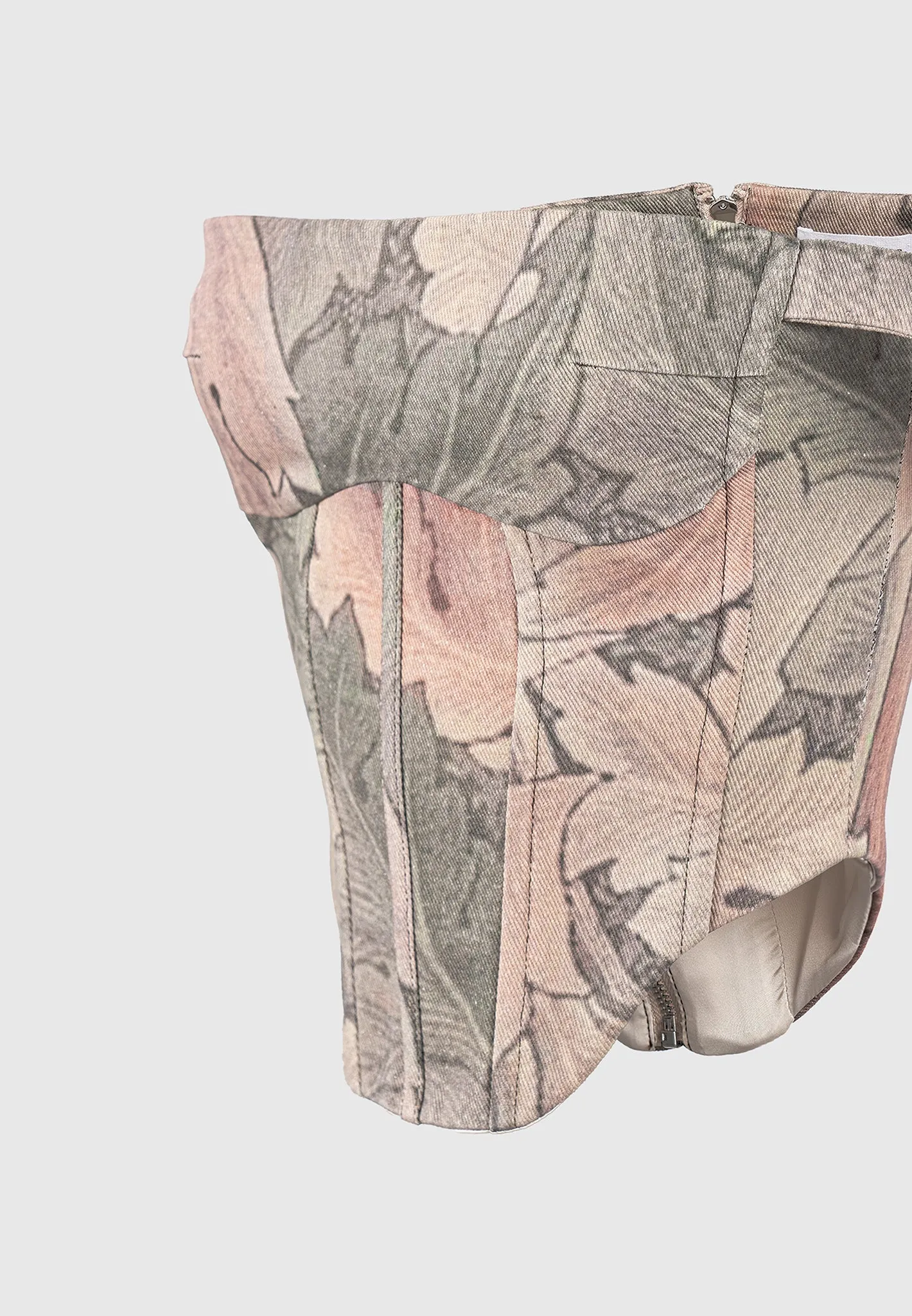 Renaissance Camo Bardot Corset Top