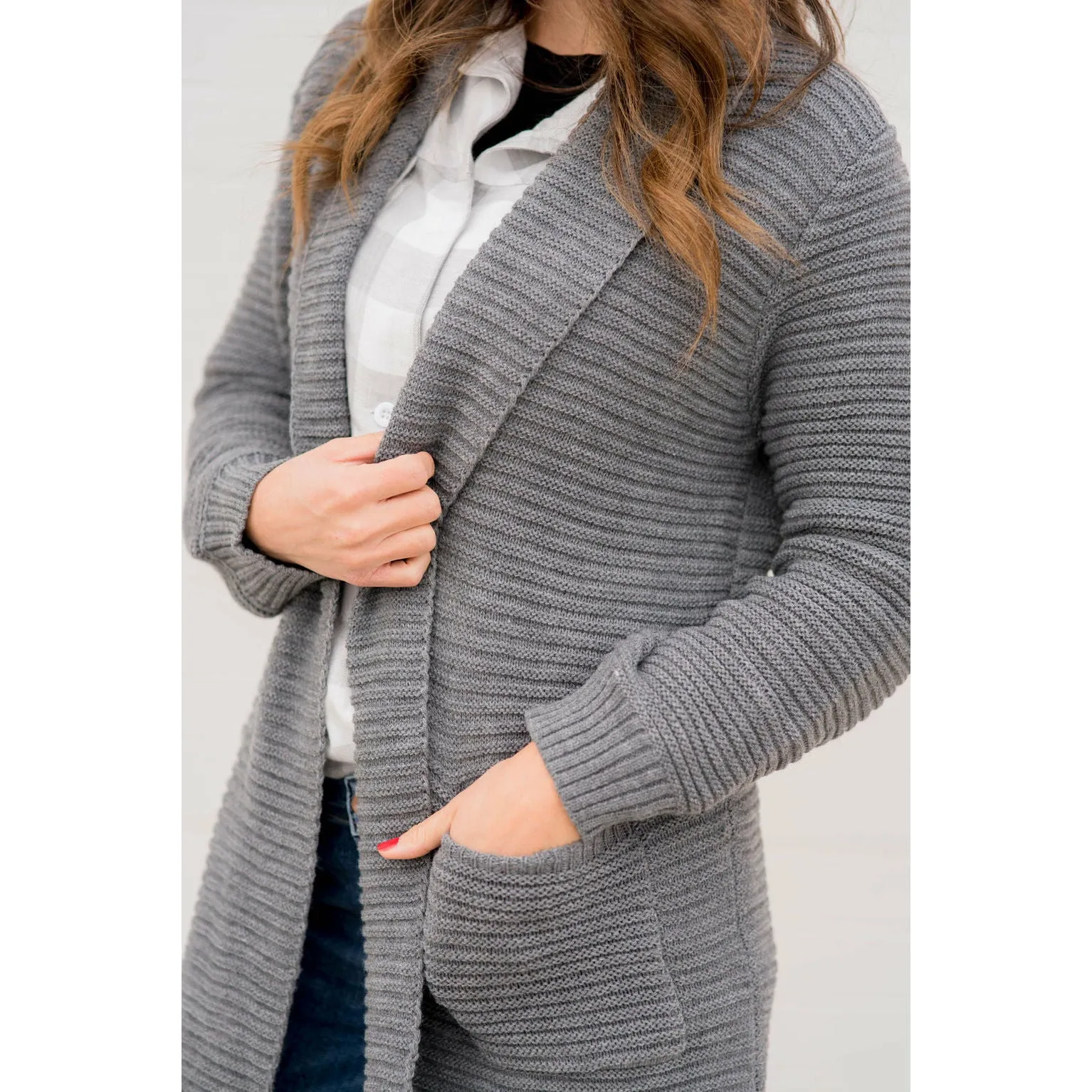 Ribbed Texture Cardigan