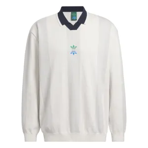 Rolling Links Long Sleeve Stripe Polo White - 2024