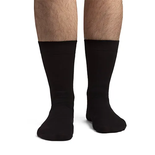 Solid Black Dress Socks