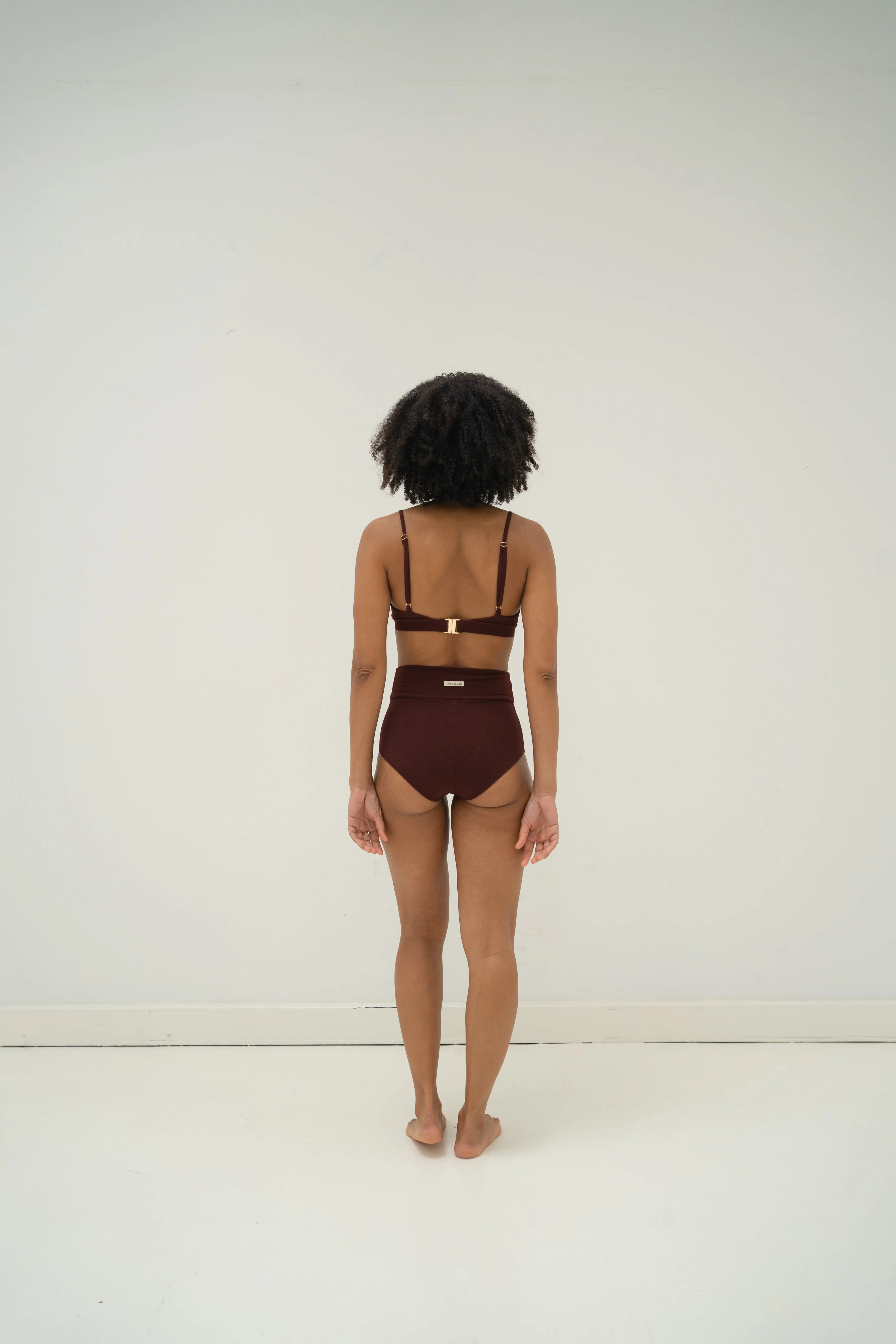 sustainable swimwear top ollie wine