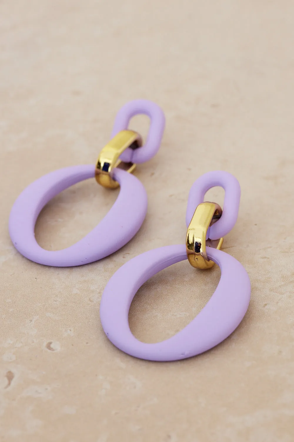 Syme Drop Earrings - Purple