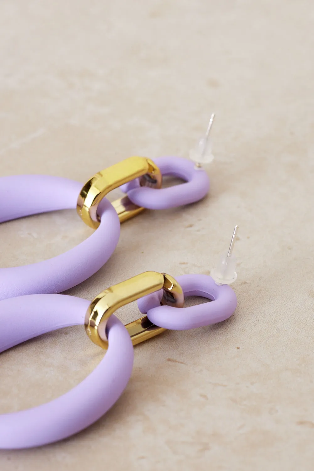 Syme Drop Earrings - Purple