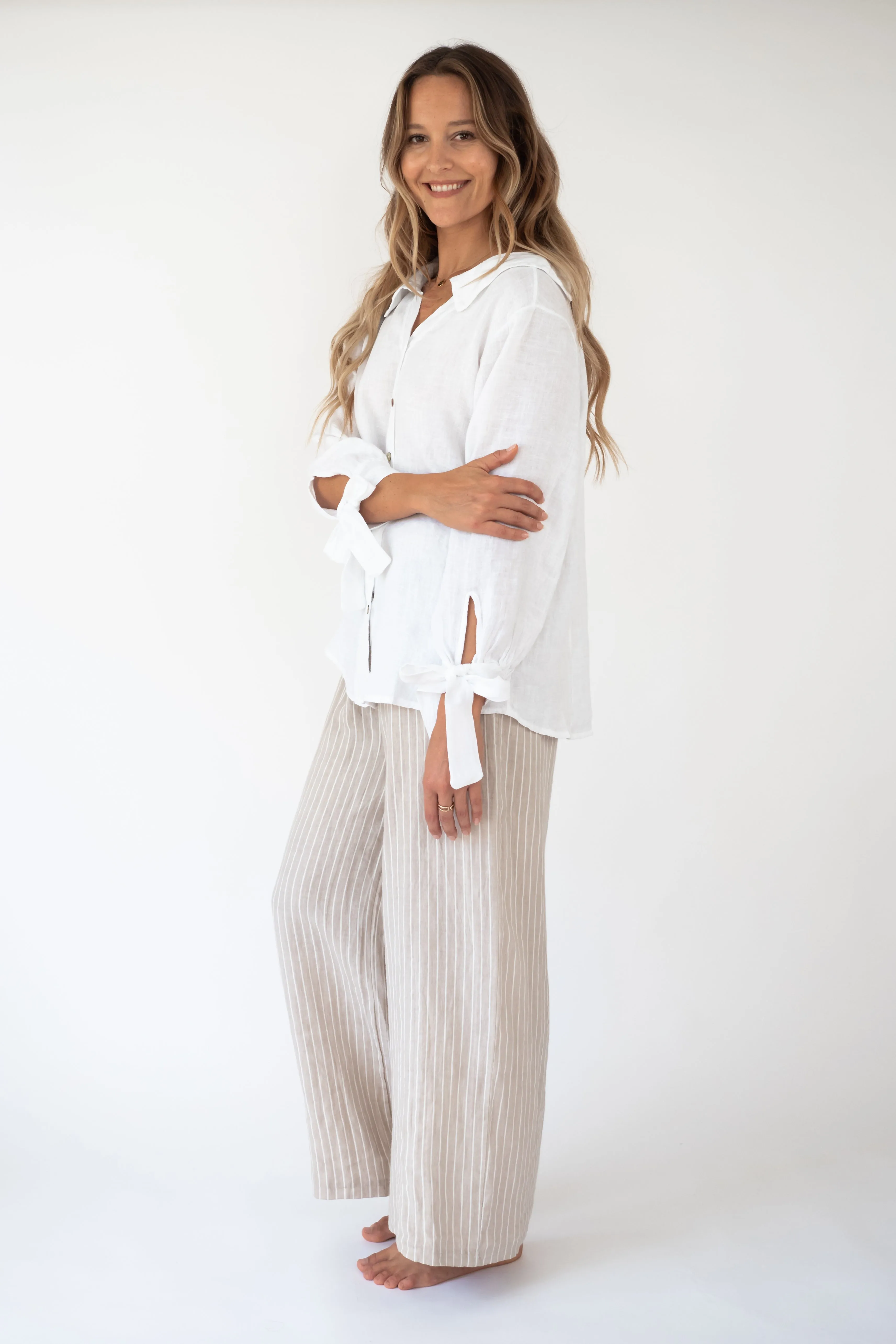 the HOONUI Linen shirt top