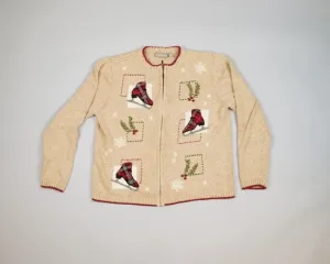 Three Ice Skates-Medium Christmas Sweater