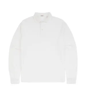 Trunk Moxon Long Sleeve Polo Shirt: White