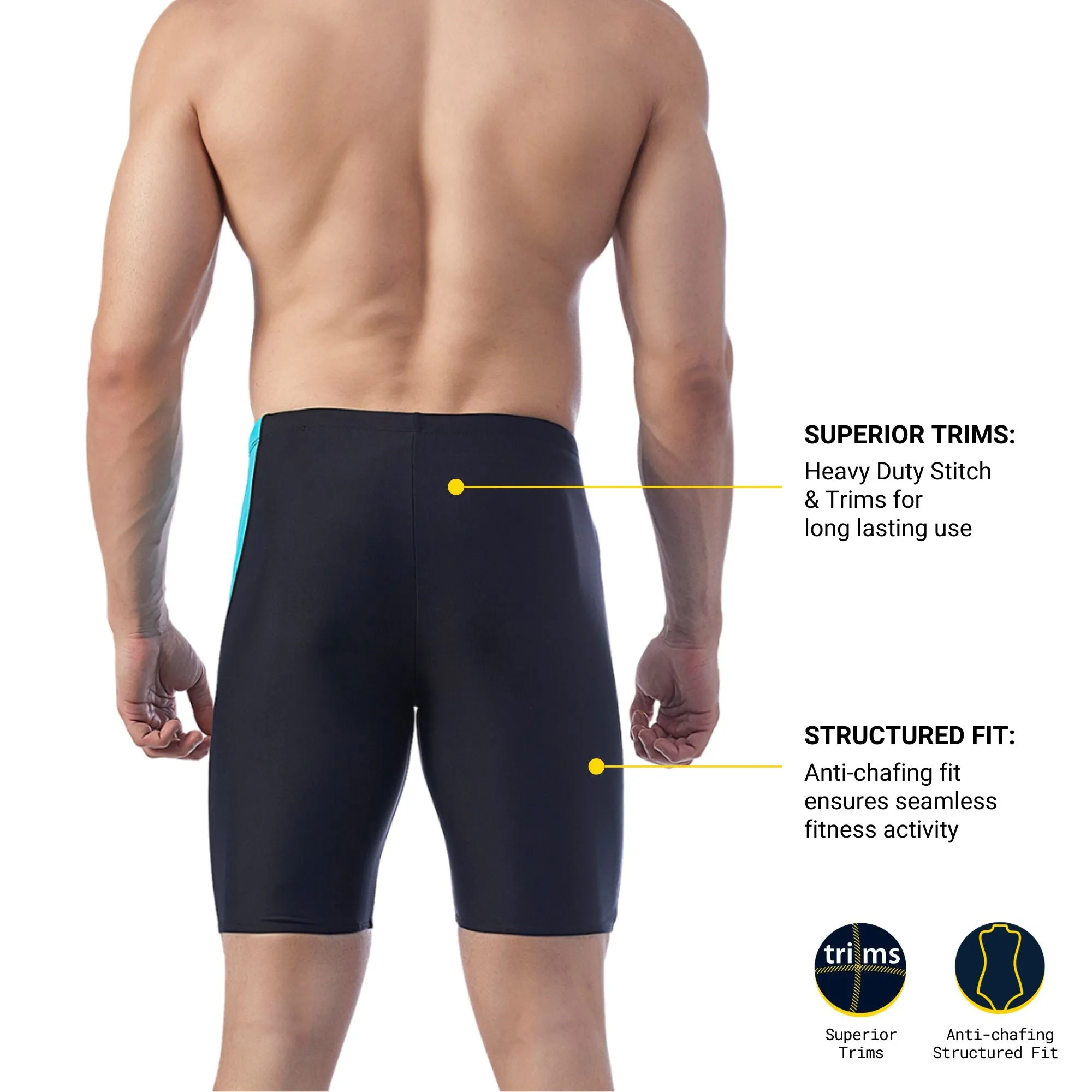 Victory Men's JAMMER  (Sun Protected and Chlorine Tested)