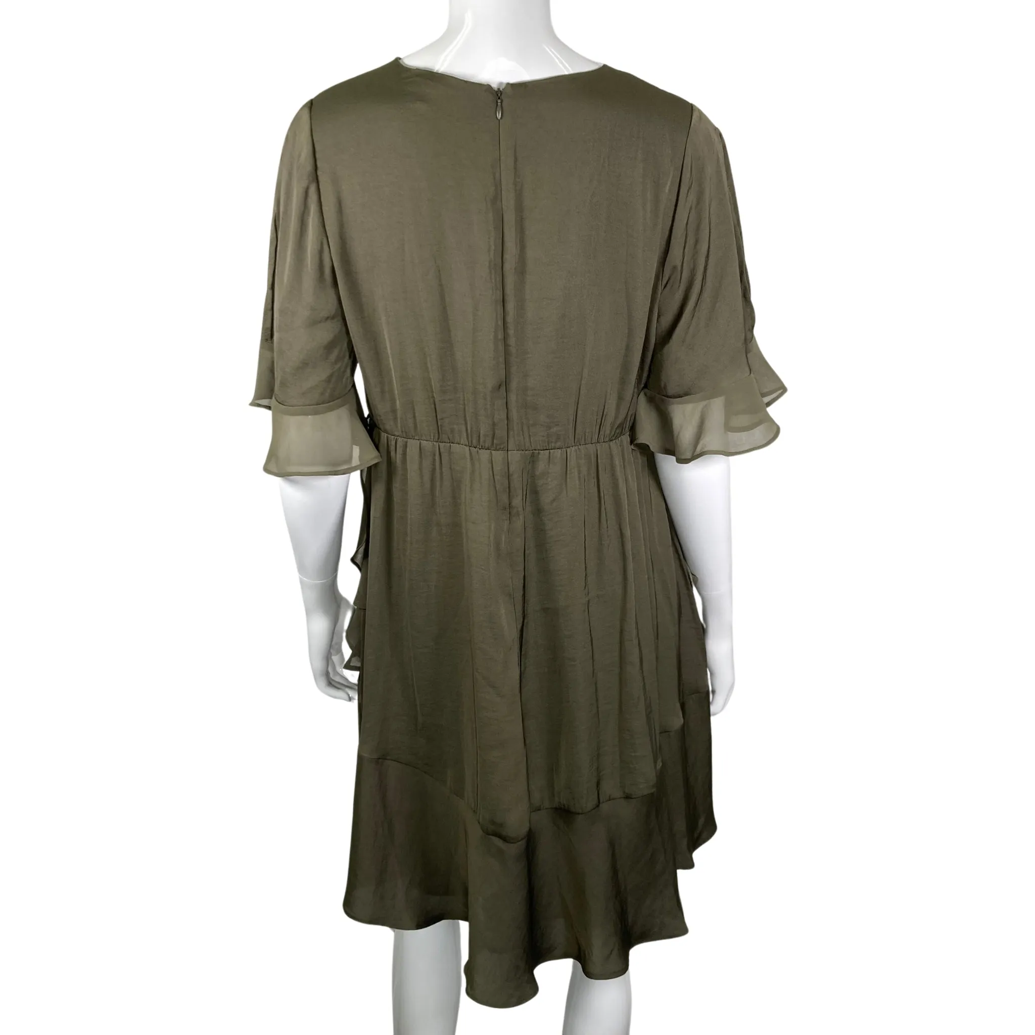 Who What Wear Chic and Elegant Olive Green Dress