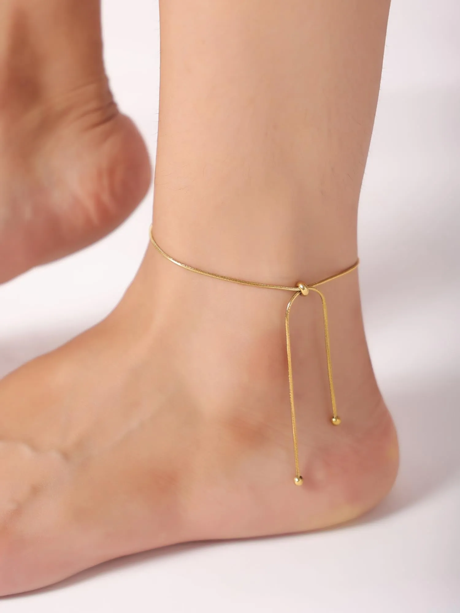 Yellow Chimes Anklet for Women | Fashion Gold Adjustable Anklets for Women | Simple Chain Anklet for Girls | Golden Leg Chain for Girls | Birthday Gift for Women Anniversary Gift for Wife